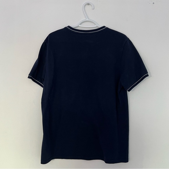 (M) Old Navy T-Shirt Go-Dry Navy White Lined - Picture 4 of 4